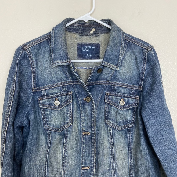 LOFT Jackets & Coats | Loft Denim Jean Jacket Buttonup Medium Wash 464 | Poshmark